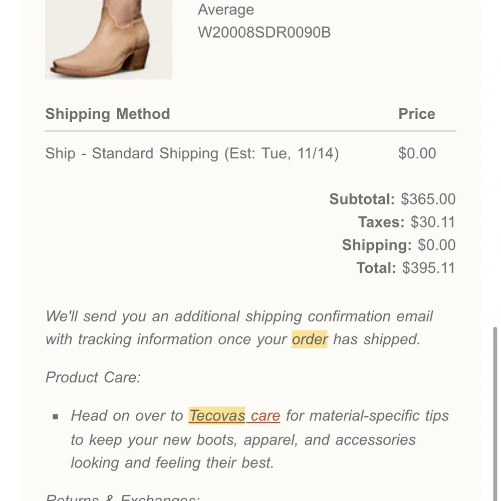 Tecovas The Daisy Sand Relic Lizard Boots - Picture 6 of 6